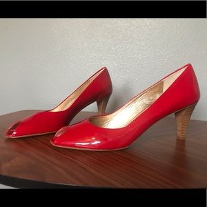 Amalfi High Gloss Peep Toe Heals- Made in Italy